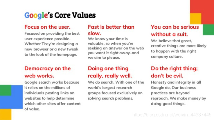 Google values. Core values. Company values. Values examples. Core values examples.