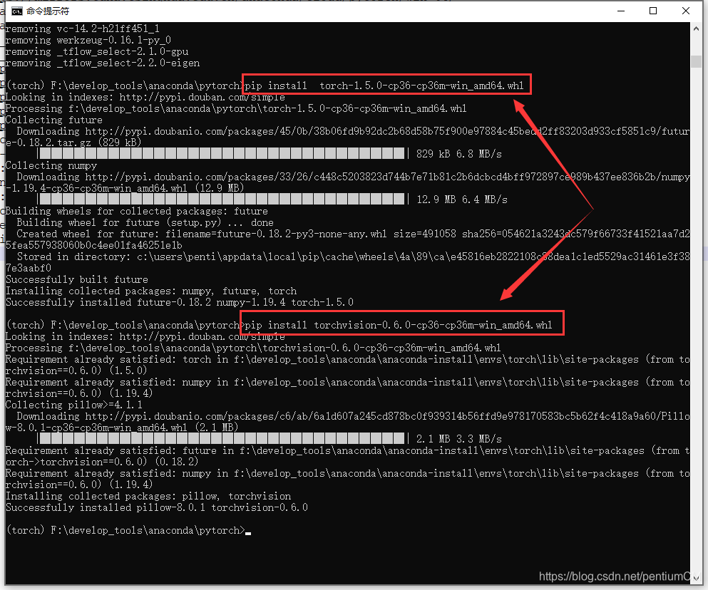 anaconda 搭建 pytorch 环境：conda 和 whl 两种方式