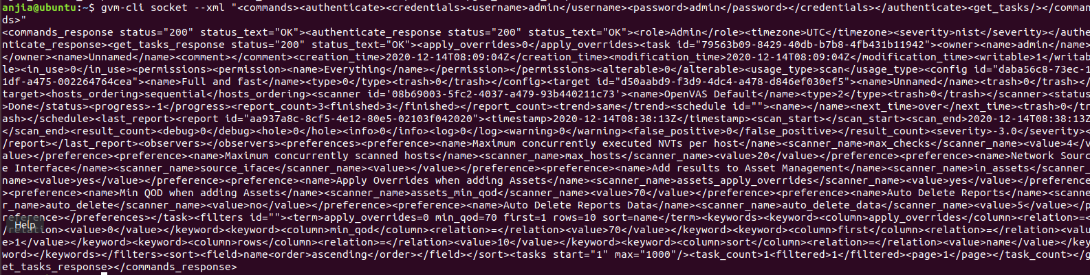 Ubuntu安装GVM-11并使用gvm-tools命令行方式通讯