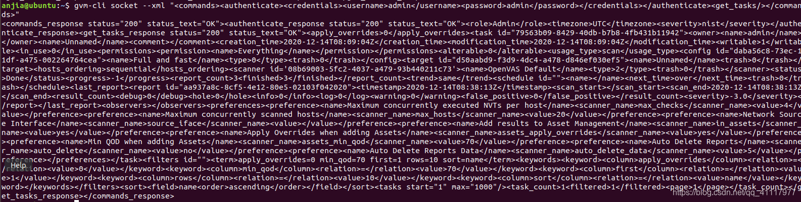Ubuntu安装GVM-11并使用gvm-tools命令行方式通讯