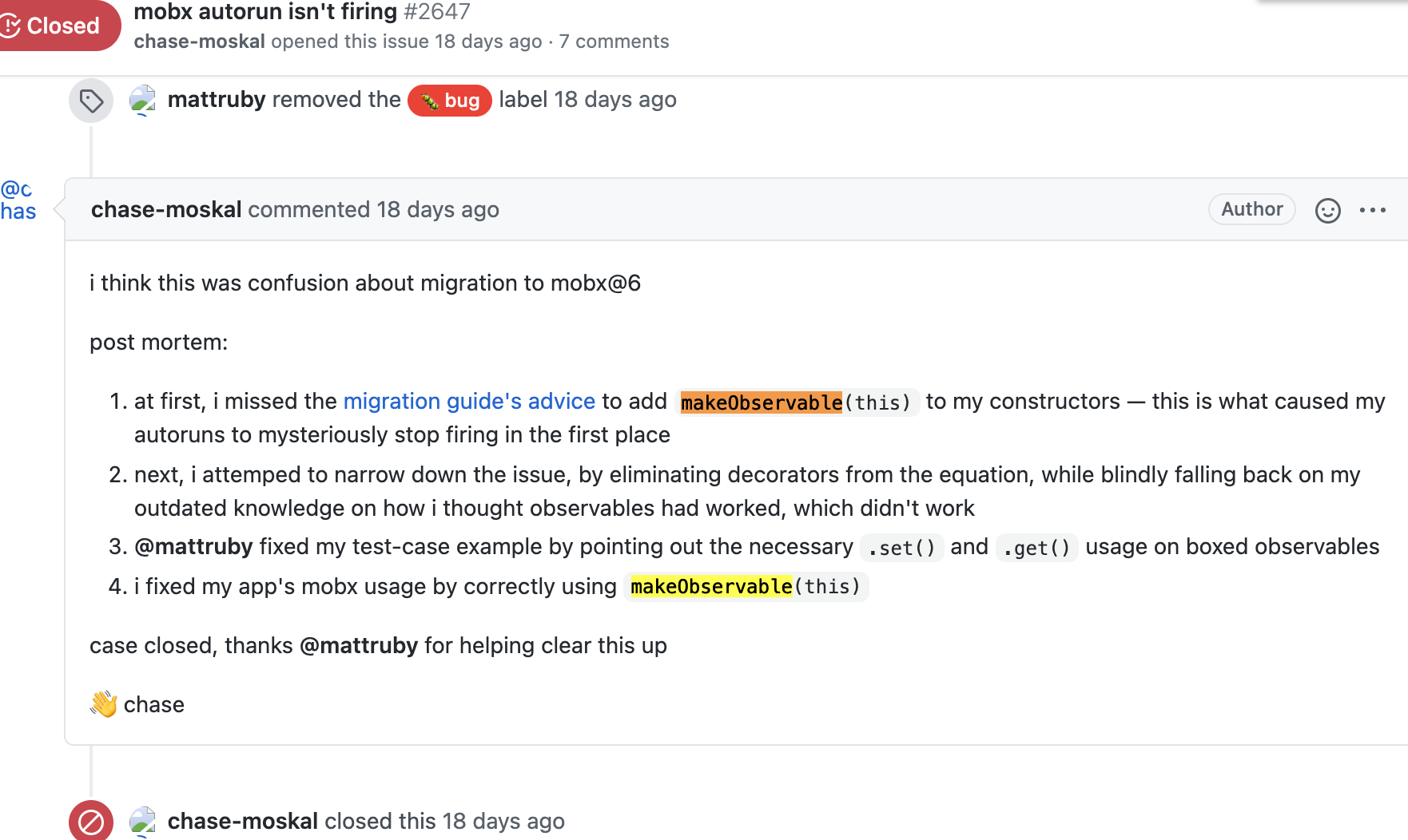 mobx autorun isn't firing