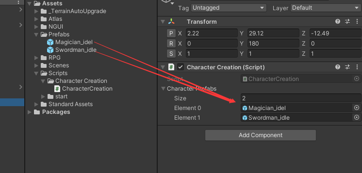 Unity中实现点击按钮进行角色切换的具体操作。_unity角色切换-CSDN博客