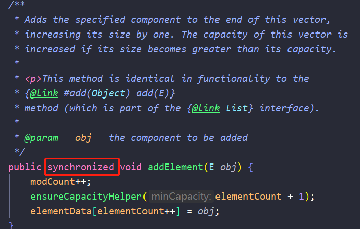 Vector addElement()