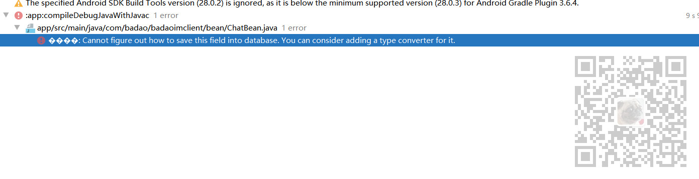 Android中在使用Room时提示：Cannot figure out how to save this field into database. You can consider adding a