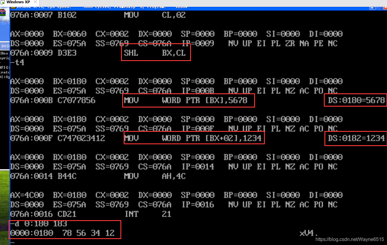 DOS汇编练习(6)——中断向量(DEBUG调试实例超详细~)_debug命令查看中断向量-CSDN博客