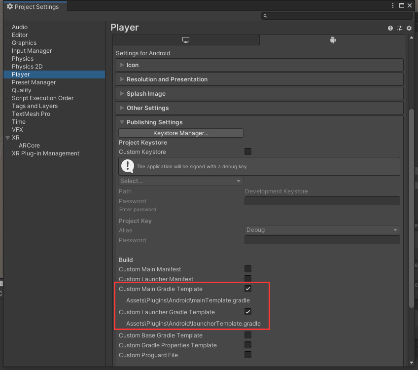 Missing Package Key Attribute On Element Package At Arcore Client