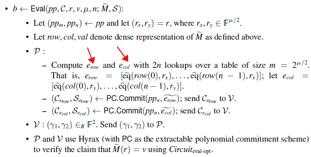 7.2.2 Construction of a polynomial commitment scheme 中PC^{SPARK} 算法