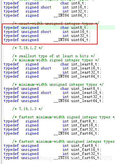 关于STM32例程中U8,U16,U32的问题