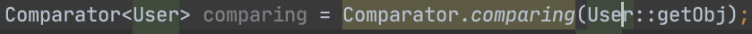 Comparator.comparing报错：non-static method cannot be referenced from a static context