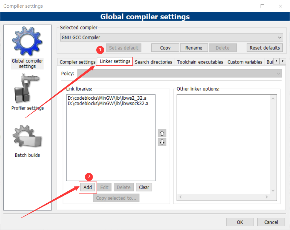 codeblocks undefined reference