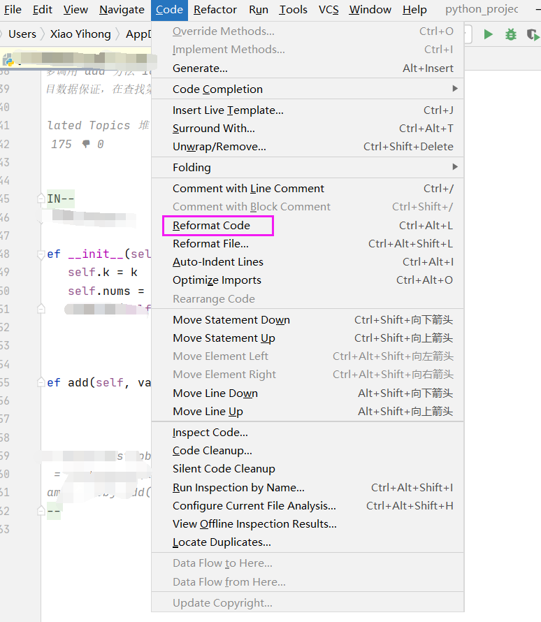 pycharm 格式化代码的快捷键「建议收藏」