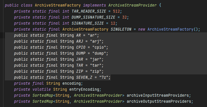 Apache Commons Compress 7z Example