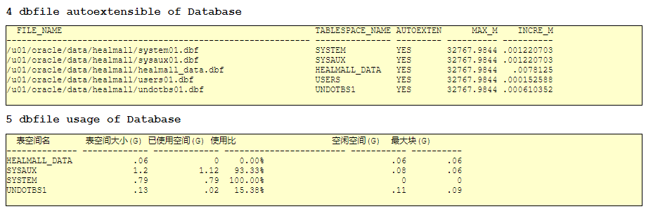 oracle自动巡检脚本生成html报告