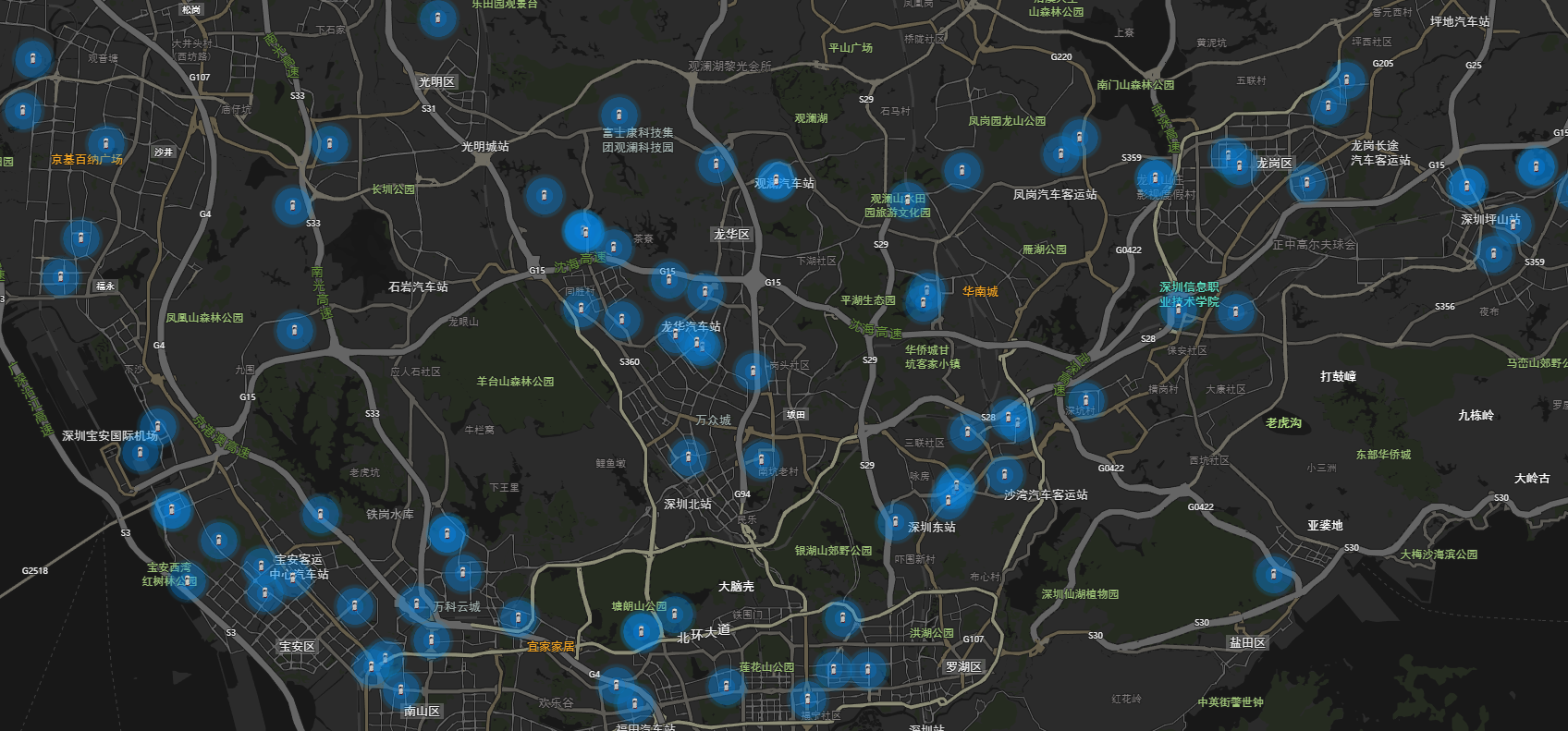 高德地图海量点标记实现车主分布显示