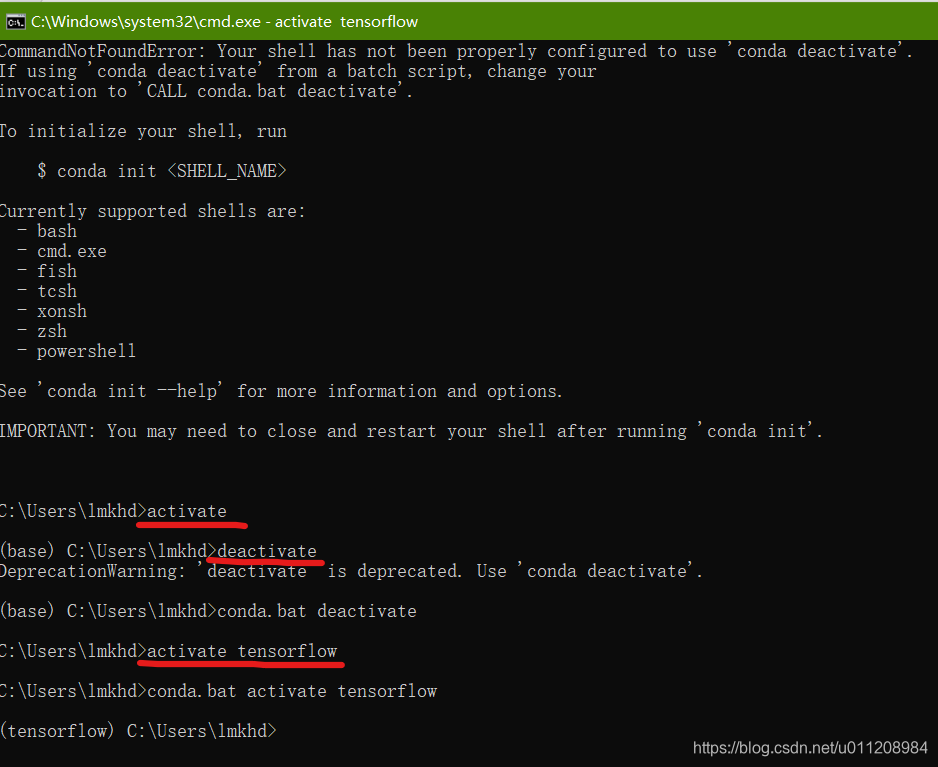 IMPORTANT: You may need to close and restart your shell after running ...