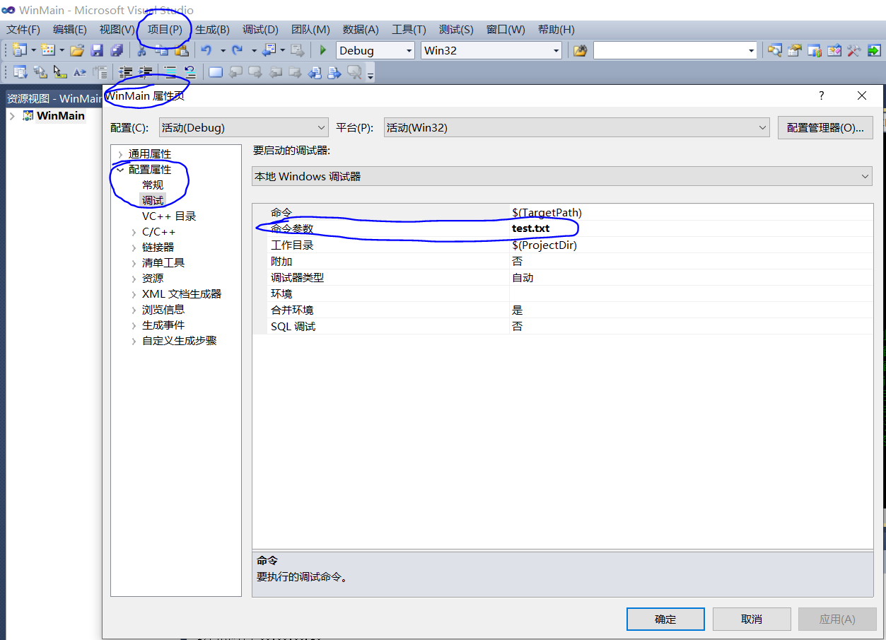 winmain输入命令参数_visual studio winmain加参数_风景在处处的博客-CSDN博客