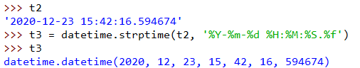 datetime.strptime()