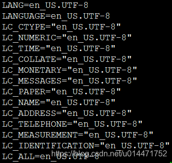 linux locale显示结果