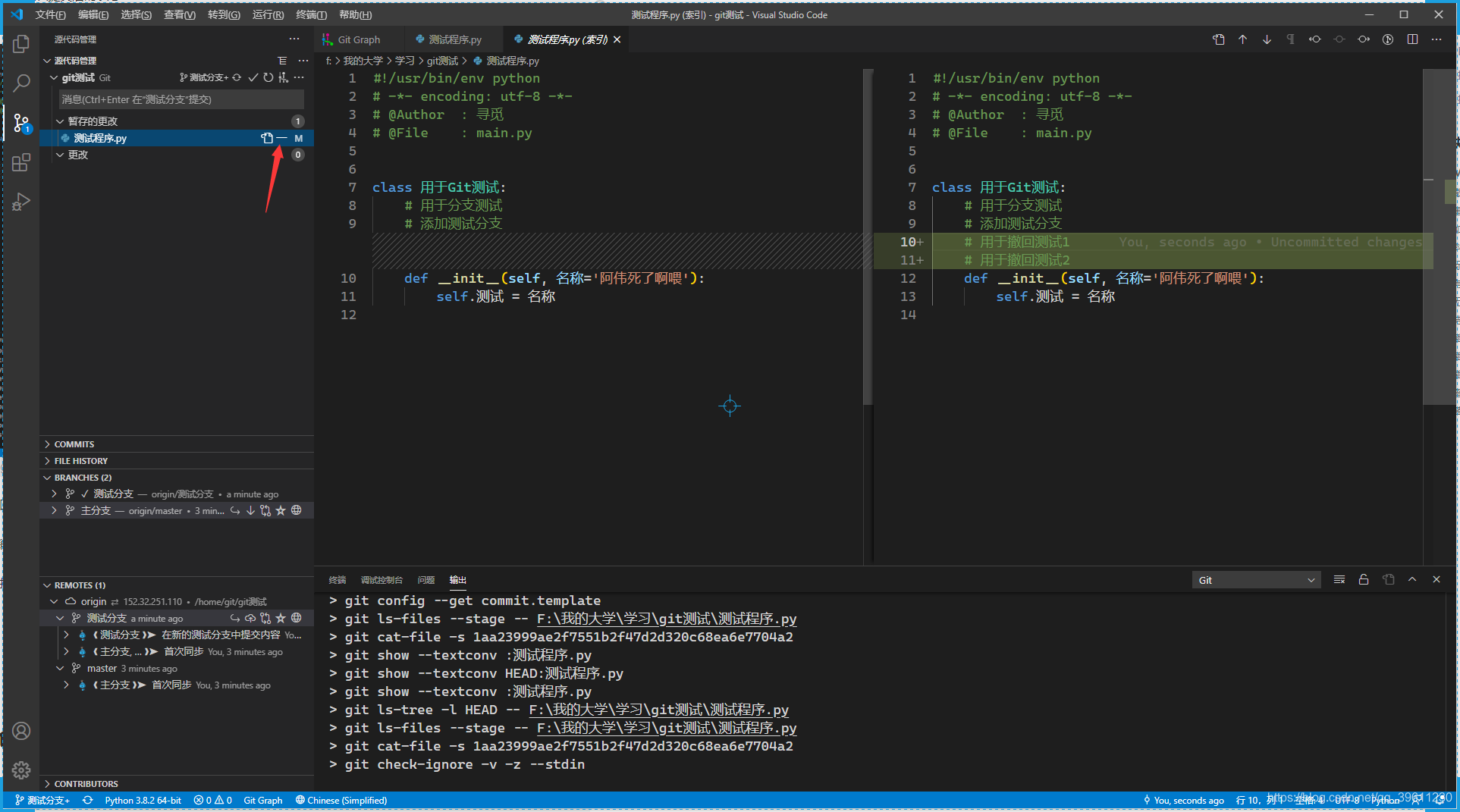 使用VSCode便捷实现Git进阶功能!(包含同一项目配置多个远程Git仓库解决方案) ╰( ´・ω・)つ──☆ 项目协同_vscode 如何 ...