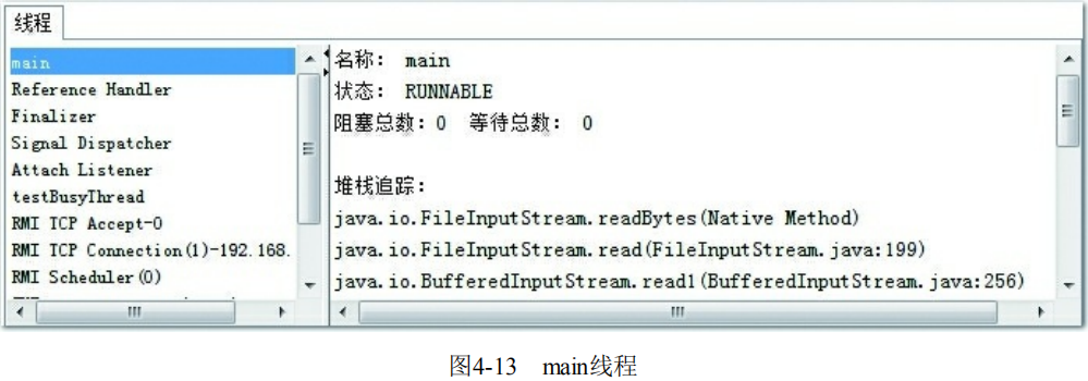 圖4-13 main執行緒