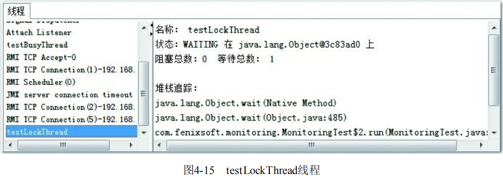 圖4-15 testLockThread執行緒