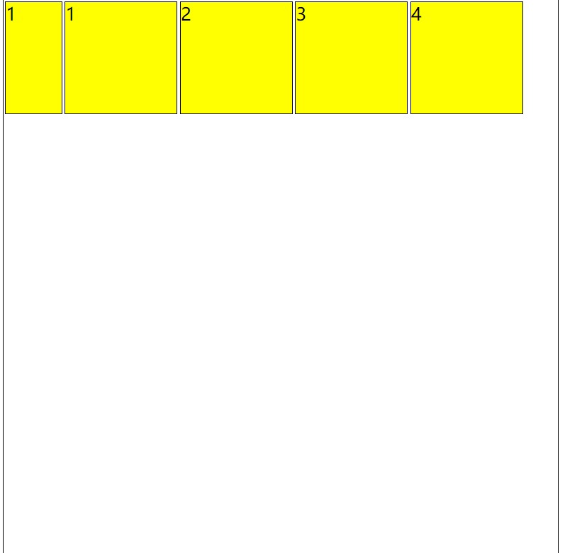 设置最右边为50px,但没有设置flex-grow,剩下空间有空白