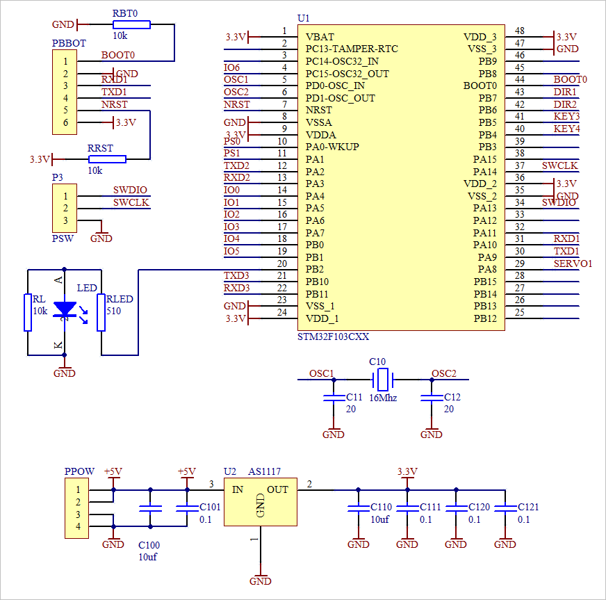 stm32f103rbt6电路图图片