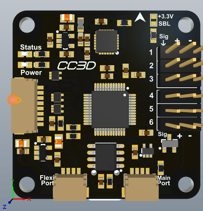 一款入门级的飞控cc3d(一)