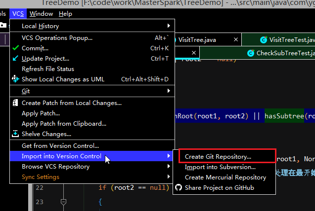 idea 本地项目提交到github