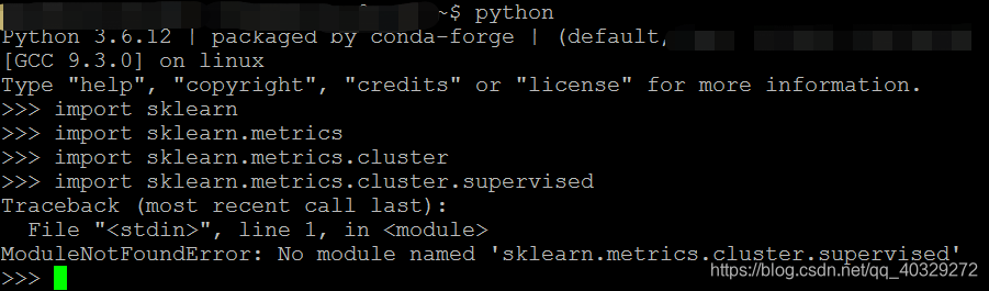 ModuleNotFoundError: No module named ‘sklearn.metrics.cluster ...
