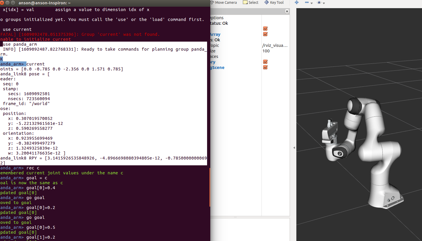 MoveIt! 学习笔记2- MoveIt! Commander Scripting(命令行控制)_moveit通过命令行控制-CSDN博客