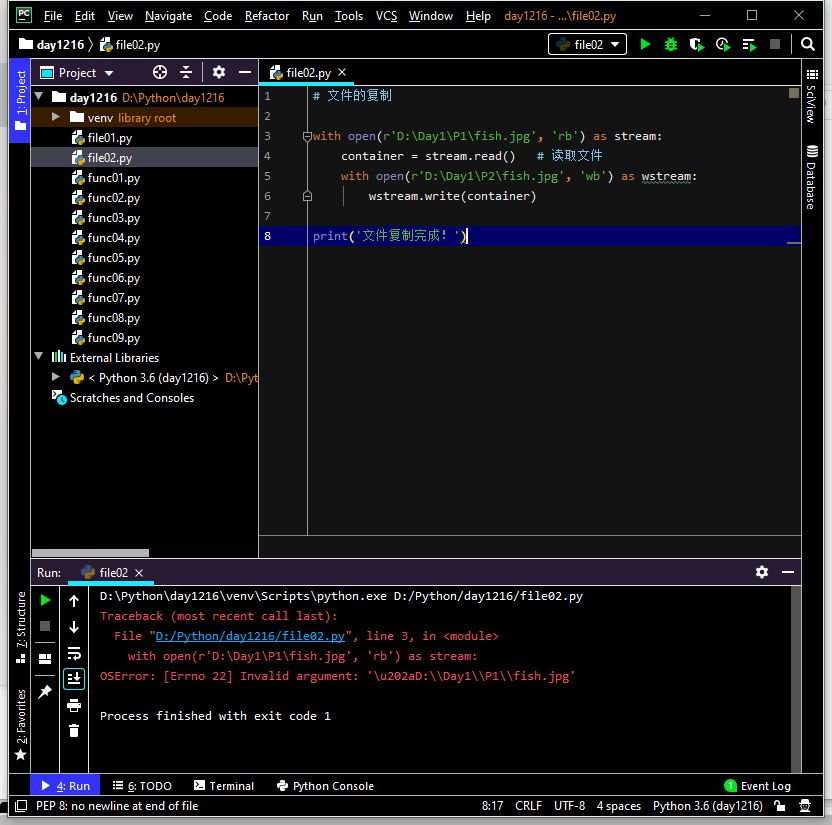Python：复制文件踩坑，OSError: [Errno 22] Invalid Argument: ‘\u202aD:\\Day1\\P1 ...