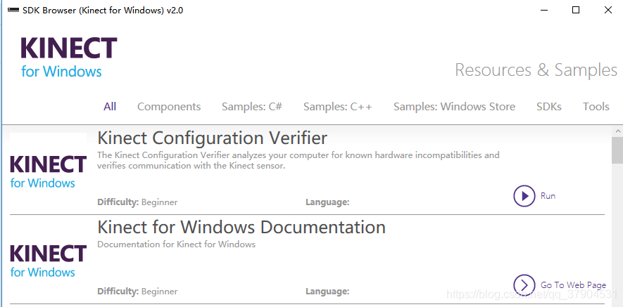 Kinect Configuration Verifier Kinect学习笔记之(一)开发环境配置_“kinect.h”-CSDN博客