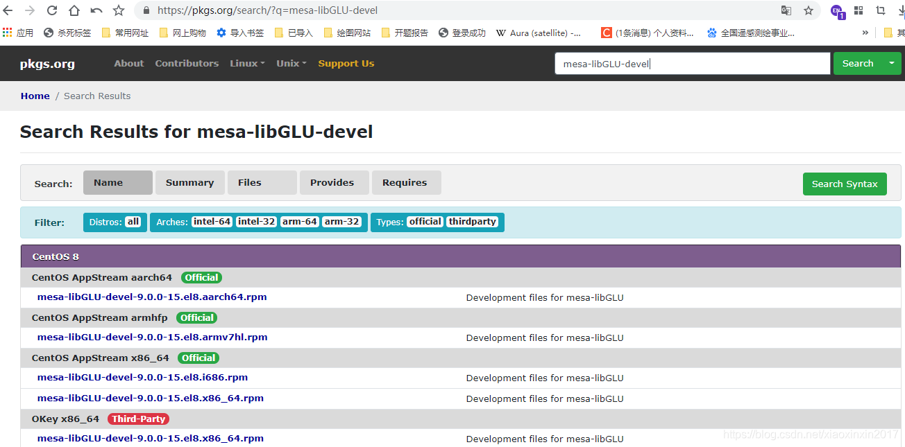 mesa-libGLU-devel官网截图