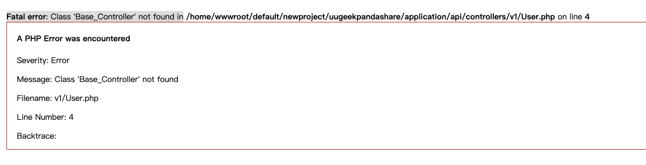 ci框架子类继承父类时,报错Fatal error: Class ‘BaseController‘ not found in C:\xampp\htdocs「建议收藏」