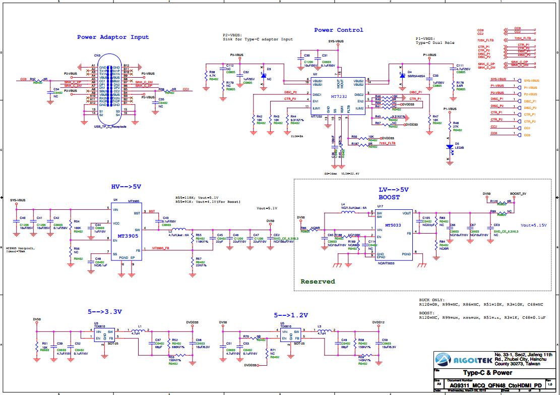 ag9311mcq设计以上usb typec转hdmi带pd快充拓展坞设计原理图参考电路