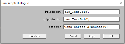 script praat textgrid to csv