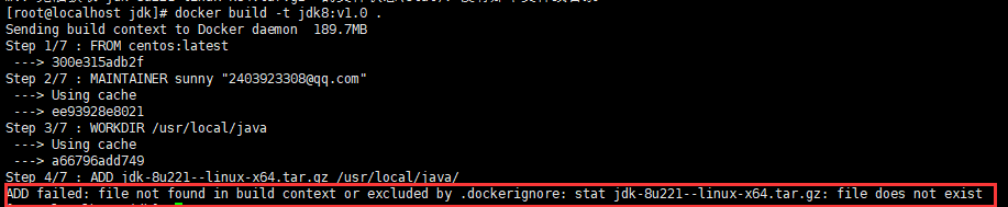 Docker构建Jdk8镜像出现Add Failed: File Not Found In Build Context Or Excluded By  .Dockerignore..解决方案_秃头程序汪的博客-Csdn博客