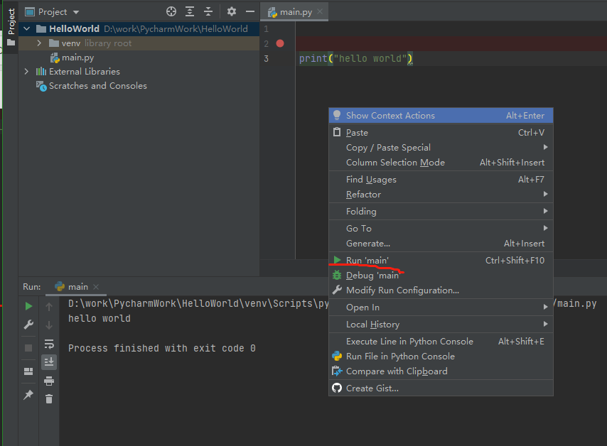 python数据分析3第一个项目helloworld