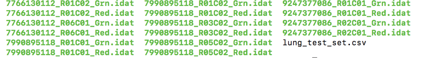 包含8个样本，4个肿瘤样本，4个对照样本