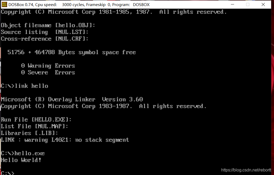 汇编——dosbox的debug常用指令_dosbox debug 调试汇编-CSDN博客