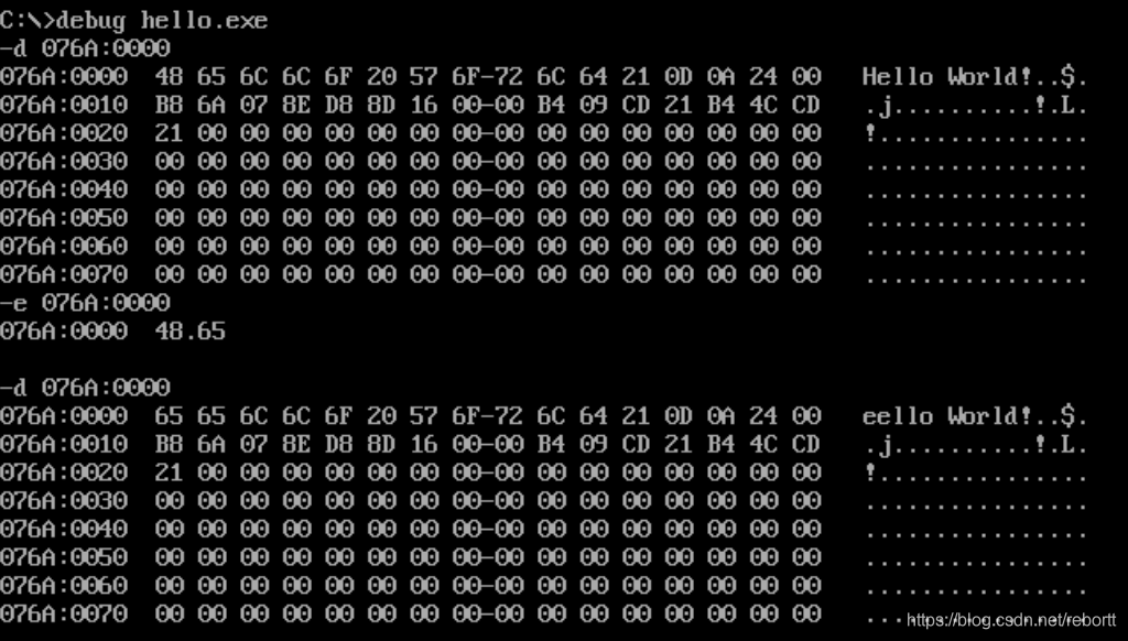 汇编——dosbox的debug常用指令_dosbox debug 调试汇编-CSDN博客