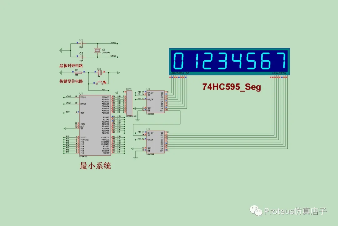 51单片机汇编学习例程774hc595数码管篇