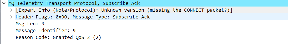 SUBACK抓包