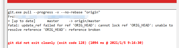 Git拉取代码报错Update_Ref Failed For Ref 'Orig_Head':Cannot Lock Ref  'Orig_Head'_Heaven_Has_A_Way的博客-Csdn博客