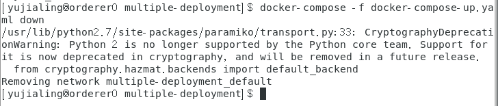 docker network has active endpoints