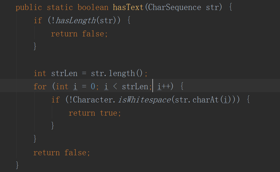 spring的StringUtils的.hasText()和apache的.isEmpty()_springutils.hastext_笨蛋的