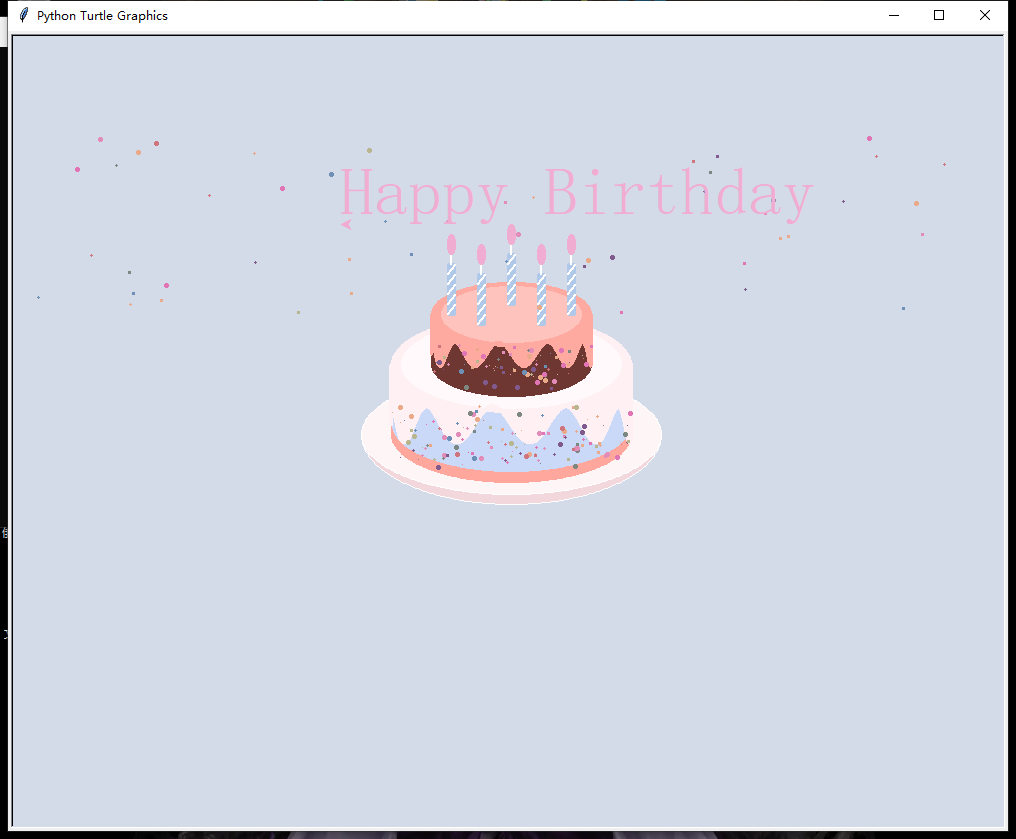 Write a birthday cake with Python - Programmer Sought