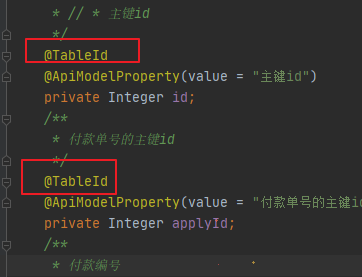 @TableId can‘t more than one in Class