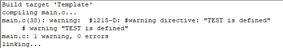KEIL的warning和#error使用